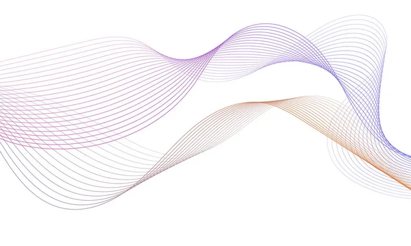 Tasarım için soyut renkli dalga öğesi. Dijital frekans dengeleyici. Şekillendirilmiş satır sanatı arka planı. Vektör illüstrasyonu. Harmanlama araçları kullanılarak oluşturulan çizgilerle dalga. Eğri dalgalı çizgi, düz çizgi