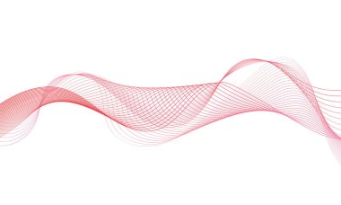 Tasarım için soyut renkli dalga öğesi. Dijital frekans dengeleyici. Şekillendirilmiş satır sanatı arka planı. Vektör illüstrasyonu. Harmanlama araçları kullanılarak oluşturulan çizgilerle dalga. Eğri dalgalı çizgi, düz çizgi