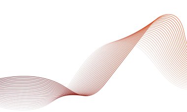 Tasarım için soyut renkli dalga öğesi. Dijital frekans dengeleyici. Şekillendirilmiş satır sanatı arka planı. Vektör illüstrasyonu. Harmanlama araçları kullanılarak oluşturulan çizgilerle dalga. Eğri dalgalı çizgi, düz çizgi