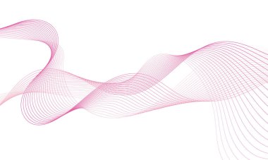 Tasarım için soyut renkli dalga öğesi. Dijital frekans dengeleyici. Şekillendirilmiş satır sanatı arka planı. Vektör illüstrasyonu. Harmanlama araçları kullanılarak oluşturulan çizgilerle dalga. Eğri dalgalı çizgi, düz çizgi