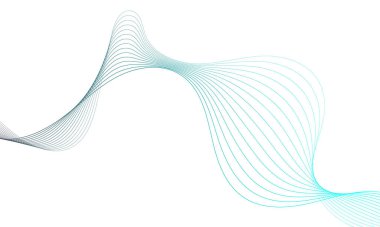 Tasarım için soyut renkli dalga öğesi. Dijital frekans dengeleyici. Şekillendirilmiş satır sanatı arka planı. Vektör illüstrasyonu. Harmanlama araçları kullanılarak oluşturulan çizgilerle dalga. Eğri dalgalı çizgi, düz çizgi