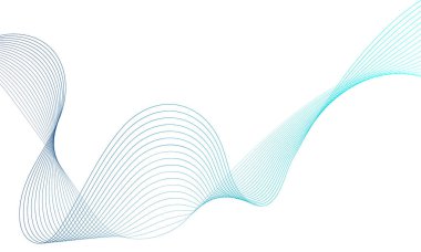 Tasarım için soyut renkli dalga öğesi. Dijital frekans dengeleyici. Şekillendirilmiş satır sanatı arka planı. Vektör illüstrasyonu. Harmanlama araçları kullanılarak oluşturulan çizgilerle dalga. Eğri dalgalı çizgi, düz çizgi