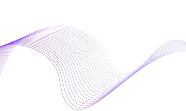 Tasarım için soyut renkli dalga öğesi. Dijital frekans dengeleyici. Şekillendirilmiş satır sanatı arka planı. Vektör illüstrasyonu. Harmanlama araçları kullanılarak oluşturulan çizgilerle dalga. Eğri dalgalı çizgi, düz çizgi