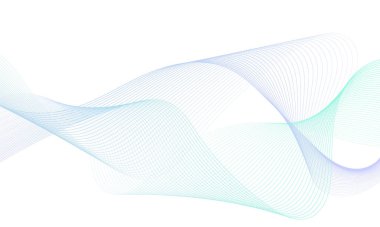 Tasarım için soyut renkli dalga öğesi. Dijital frekans dengeleyici. Şekillendirilmiş satır sanatı arka planı. Vektör illüstrasyonu. Harmanlama araçları kullanılarak oluşturulan çizgilerle dalga. Eğri dalgalı çizgi, düz çizgi
