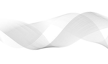 Tasarım için soyut renkli dalga öğesi. Dijital frekans dengeleyici. Şekillendirilmiş satır sanatı arka planı. Vektör illüstrasyonu. Harmanlama araçları kullanılarak oluşturulan çizgilerle dalga. Eğri dalgalı çizgi, düz çizgi