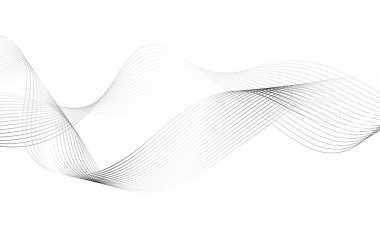 Tasarım için soyut renkli dalga öğesi. Dijital frekans dengeleyici. Şekillendirilmiş satır sanatı arka planı. Vektör illüstrasyonu. Harmanlama araçları kullanılarak oluşturulan çizgilerle dalga. Eğri dalgalı çizgi, düz çizgi