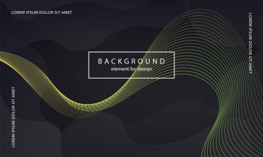 Soyut arkaplan. Tasarım posteri için dalga elemanı. Dijital frekans dengeleyici. Tarz sanatı. Karıştırma aracı kullanarak renkli parlak dalga çizgileri oluşturuldu. Kıvrımlı dalgalı çizgi düz çizgi.