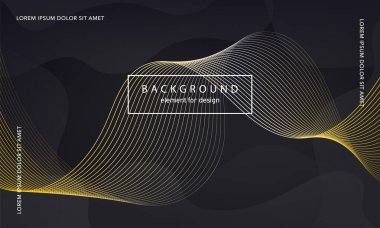 Soyut arkaplan. Tasarım posteri için dalga elemanı. Dijital frekans dengeleyici. Tarz sanatı. Karıştırma aracı kullanarak renkli parlak dalga çizgileri oluşturuldu. Kıvrımlı dalgalı çizgi düz çizgi.