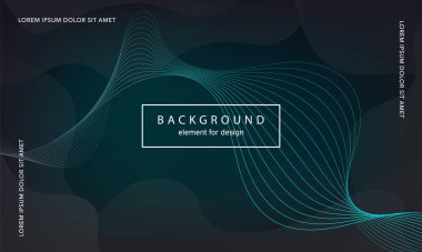 Soyut arkaplan. Tasarım posteri için dalga elemanı. Dijital frekans dengeleyici. Tarz sanatı. Karıştırma aracı kullanarak renkli parlak dalga çizgileri oluşturuldu. Kıvrımlı dalgalı çizgi düz çizgi.