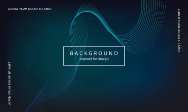 Soyut arkaplan. Tasarım posteri için dalga elemanı. Dijital frekans dengeleyici. Tarz sanatı. Karıştırma aracı kullanarak renkli parlak dalga çizgileri oluşturuldu. Kıvrımlı dalgalı çizgi düz çizgi.