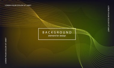 Soyut arkaplan. Tasarım posteri için dalga elemanı. Dijital frekans dengeleyici. Tarz sanatı. Karıştırma aracı kullanarak renkli parlak dalga çizgileri oluşturuldu. Kıvrımlı dalgalı çizgi düz çizgi.