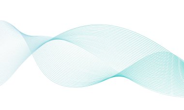 Tasarım için soyut renkli dalga öğesi. Dijital frekans dengeleyici. Şekillendirilmiş satır sanatı arka planı. Vektör illüstrasyonu. Harmanlama araçları kullanılarak oluşturulan çizgilerle dalga. Eğri dalgalı çizgi, düz çizgi