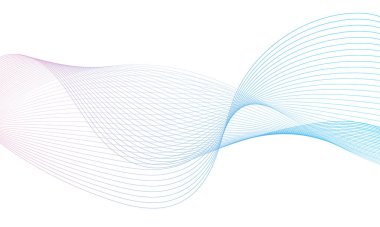 Tasarım için soyut renkli dalga öğesi. Dijital frekans dengeleyici. Şekillendirilmiş satır sanatı arka planı. Vektör illüstrasyonu. Harmanlama araçları kullanılarak oluşturulan çizgilerle dalga. Eğri dalgalı çizgi, düz çizgi