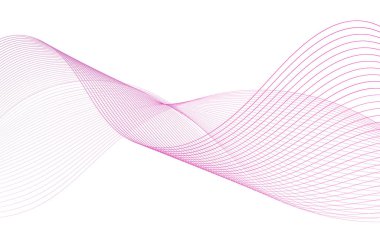 Tasarım için soyut renkli dalga öğesi. Dijital frekans dengeleyici. Şekillendirilmiş satır sanatı arka planı. Vektör illüstrasyonu. Harmanlama araçları kullanılarak oluşturulan çizgilerle dalga. Eğri dalgalı çizgi, düz çizgi