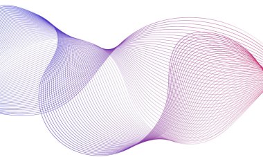 Tasarım için soyut renkli dalga öğesi. Dijital frekans dengeleyici. Şekillendirilmiş satır sanatı arka planı. Vektör illüstrasyonu. Harmanlama araçları kullanılarak oluşturulan çizgilerle dalga. Eğri dalgalı çizgi, düz çizgi
