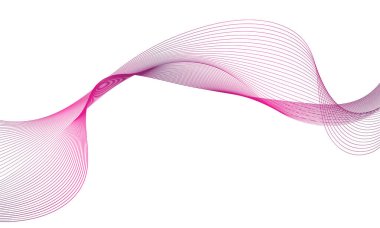 Tasarım için soyut renkli dalga öğesi. Dijital frekans dengeleyici. Şekillendirilmiş satır sanatı arka planı. Vektör illüstrasyonu. Harmanlama araçları kullanılarak oluşturulan çizgilerle dalga. Eğri dalgalı çizgi, düz çizgi