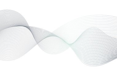 Tasarım için soyut renkli dalga öğesi. Dijital frekans dengeleyici. Şekillendirilmiş satır sanatı arka planı. Vektör illüstrasyonu. Harmanlama araçları kullanılarak oluşturulan çizgilerle dalga. Eğri dalgalı çizgi, düz çizgi