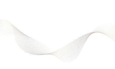 Tasarım için soyut renkli dalga öğesi. Dijital frekans dengeleyici. Şekillendirilmiş satır sanatı arka planı. Vektör illüstrasyonu. Harmanlama araçları kullanılarak oluşturulan çizgilerle dalga. Eğri dalgalı çizgi, düz çizgi