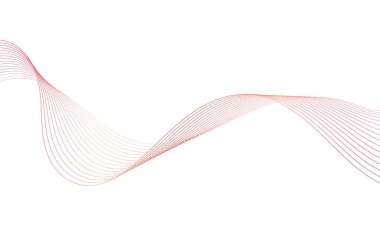 Tasarım için soyut renkli dalga öğesi. Dijital frekans dengeleyici. Şekillendirilmiş satır sanatı arka planı. Vektör illüstrasyonu. Harmanlama araçları kullanılarak oluşturulan çizgilerle dalga. Eğri dalgalı çizgi, düz çizgi