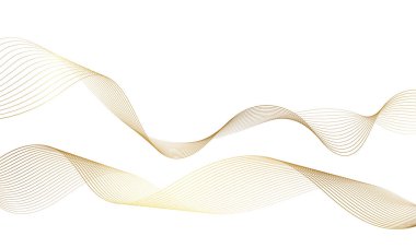 Tasarım için soyut renkli dalga öğesi. Dijital frekans dengeleyici. Şekillendirilmiş satır sanatı arka planı. Vektör illüstrasyonu. Harmanlama araçları kullanılarak oluşturulan çizgilerle dalga. Eğri dalgalı çizgi, düz çizgi