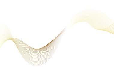 Abstract colorful wave element for design. Digital frequency track equalizer. Stylized line art background. Vector illustration.Wave with lines created using blend tool.Curved wavy line,smooth stripe