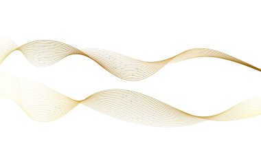 Abstract colorful wave element for design. Digital frequency track equalizer. Stylized line art background. Vector illustration.Wave with lines created using blend tool.Curved wavy line,smooth stripe