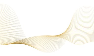 Abstract colorful wave element for design. Digital frequency track equalizer. Stylized line art background. Vector illustration.Wave with lines created using blend tool.Curved wavy line,smooth stripe