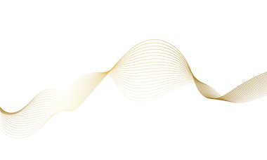 Abstract colorful wave element for design. Digital frequency track equalizer. Stylized line art background. Vector illustration.Wave with lines created using blend tool.Curved wavy line,smooth stripe