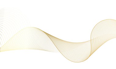 Abstract colorful wave element for design. Digital frequency track equalizer. Stylized line art background. Vector illustration.Wave with lines created using blend tool.Curved wavy line,smooth stripe