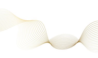 Abstract colorful wave element for design. Digital frequency track equalizer. Stylized line art background. Vector illustration.Wave with lines created using blend tool.Curved wavy line,smooth stripe