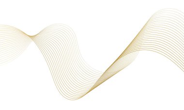 Abstract colorful wave element for design. Digital frequency track equalizer. Stylized line art background. Vector illustration.Wave with lines created using blend tool.Curved wavy line,smooth stripe