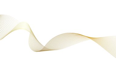 Abstract colorful wave element for design. Digital frequency track equalizer. Stylized line art background. Vector illustration.Wave with lines created using blend tool.Curved wavy line,smooth stripe