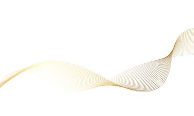 Abstract colorful wave element for design. Digital frequency track equalizer. Stylized line art background. Vector illustration.Wave with lines created using blend tool.Curved wavy line,smooth stripe