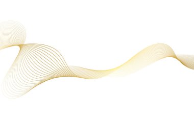 Abstract colorful wave element for design. Digital frequency track equalizer. Stylized line art background. Vector illustration.Wave with lines created using blend tool.Curved wavy line,smooth stripe