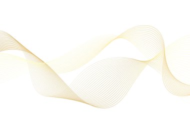 Abstract colorful wave element for design. Digital frequency track equalizer. Stylized line art background. Vector illustration.Wave with lines created using blend tool.Curved wavy line,smooth stripe