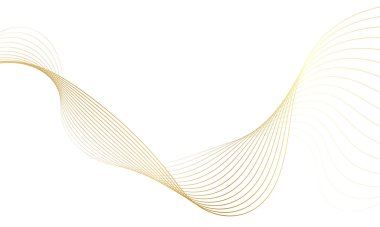 Abstract colorful wave element for design. Digital frequency track equalizer. Stylized line art background. Vector illustration.Wave with lines created using blend tool.Curved wavy line,smooth stripe