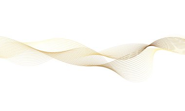 Abstract colorful wave element for design. Digital frequency track equalizer. Stylized line art background. Vector illustration.Wave with lines created using blend tool.Curved wavy line,smooth stripe