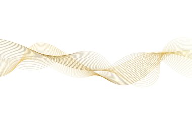 Abstract colorful wave element for design. Digital frequency track equalizer. Stylized line art background. Vector illustration.Wave with lines created using blend tool.Curved wavy line,smooth stripe