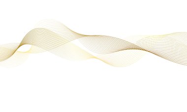 Abstract colorful wave element for design. Digital frequency track equalizer. Stylized line art background. Vector illustration.Wave with lines created using blend tool.Curved wavy line,smooth stripe