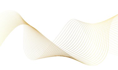 Abstract colorful wave element for design. Digital frequency track equalizer. Stylized line art background. Vector illustration.Wave with lines created using blend tool.Curved wavy line,smooth stripe