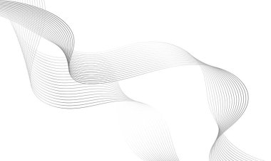 Abstract platinum wave element for design. Digital frequency track equalizer. Stylized line art background.Vector illustration.Wave with lines created using blend tool.Curved wavy line,smooth stripe