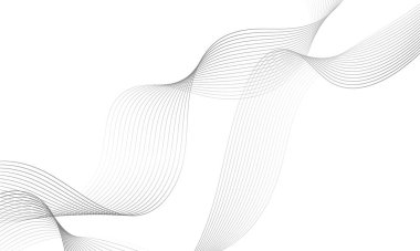 Abstract platinum wave element for design. Digital frequency track equalizer. Stylized line art background.Vector illustration.Wave with lines created using blend tool.Curved wavy line,smooth stripe