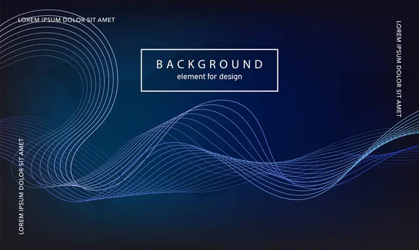 Soyut arkaplan. Tasarım posteri için dalga elemanı. Dijital frekans dengeleyici. Tarz sanatı. Karıştırma aracı kullanarak renkli parlak dalga çizgileri oluşturuldu. Kıvrımlı dalgalı çizgi düz çizgi.