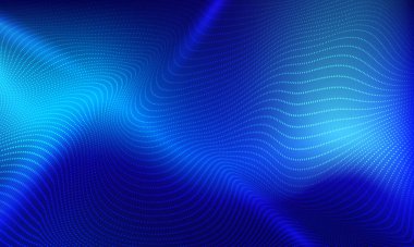 Abstract 3D digital landscape. Particles dots and lines with depth of field effect. Futuristic vector illustration. Geography concept wavy backdrop. Wireframe landscape background. Vector illustration.