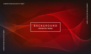 Soyut arkaplan. Tasarım posteri için dalga elemanı. Dijital frekans dengeleyici. Tarz sanatı. Karıştırma aracı kullanarak renkli parlak dalga çizgileri oluşturuldu. Kıvrımlı dalgalı çizgi düz çizgi.