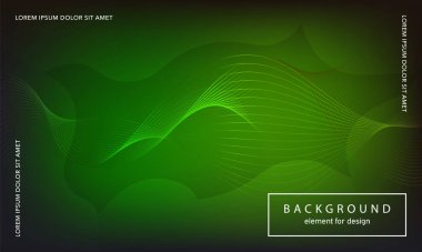 Soyut arkaplan. Tasarım posteri için dalga elemanı. Dijital frekans dengeleyici. Tarz sanatı. Karıştırma aracı kullanarak renkli parlak dalga çizgileri oluşturuldu. Kıvrımlı dalgalı çizgi düz çizgi.