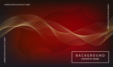 Soyut arkaplan. Tasarım posteri için dalga elemanı. Dijital frekans dengeleyici. Tarz sanatı. Karıştırma aracı kullanarak renkli parlak dalga çizgileri oluşturuldu. Kıvrımlı dalgalı çizgi düz çizgi.