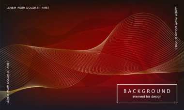 Soyut arkaplan. Tasarım posteri için dalga elemanı. Dijital frekans dengeleyici. Tarz sanatı. Karıştırma aracı kullanarak renkli parlak dalga çizgileri oluşturuldu. Kıvrımlı dalgalı çizgi düz çizgi.