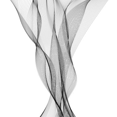 Tasarım için soyut dalga öğe. Dijital frekans parça ekolayzer. Stilize çizgi arka plan sanat. Vektör. Karışım aracını kullanarak oluşturulan satırları ile dalga. Eğri dalgalı çizgi, düz şerit.