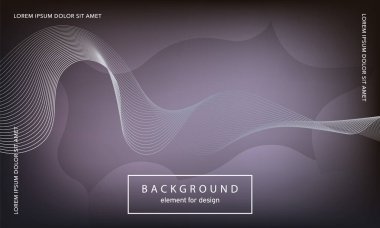 Soyut arkaplan. Tasarım posteri için dalga elemanı. Dijital frekans dengeleyici. Tarz sanatı. Karıştırma aracı kullanarak renkli parlak dalga çizgileri oluşturuldu. Kıvrımlı dalgalı çizgi düz çizgi.